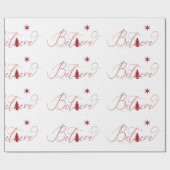 Geloof Elegant Script vakantie inpakpapier (Vlak)