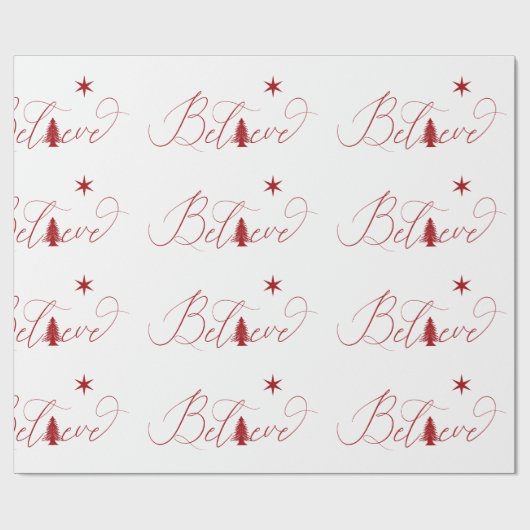 Geloof Elegant Script vakantie inpakpapier (Vlak)