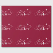 Geloof Elegant Script vakantie inpakpapier (Vlak)