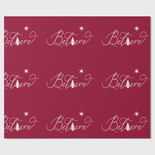 Geloof Elegant Script vakantie inpakpapier (Vlak)