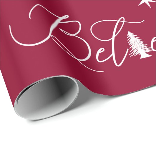 Geloof Elegant Script vakantie inpakpapier (Rol Hoek)