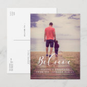 Geloof Elegante hand belettering vakantiefoto Briefkaart (Voorkant / Achterkant)
