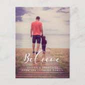 Geloof Elegante hand belettering vakantiefoto Briefkaart (Voorkant)