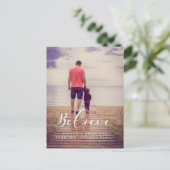 Geloof Elegante hand belettering vakantiefoto Briefkaart (Staand voorkant)