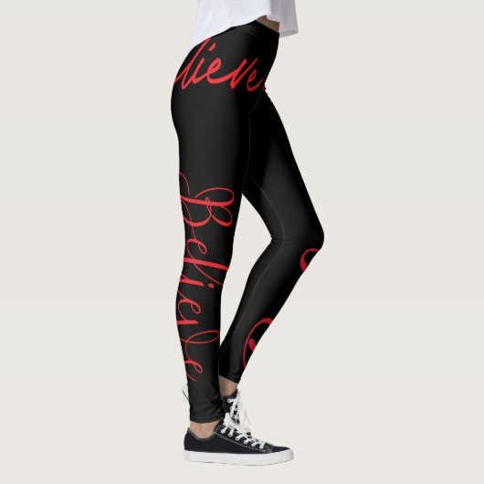 Geloof Empowerment Typografie Vrouwelijke Leggings (Rechts)