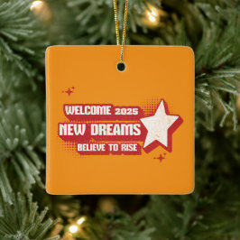 "Geloof en bereik: 2025 Premium keramisch Ornament