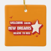 "Geloof en bereik: 2025 Premium keramisch Ornament (Voorkant)