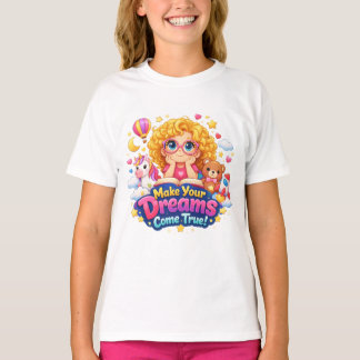 Geloof en Bereik: Kleine Meisjes Droomwereld T-shirt