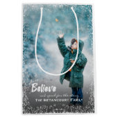 Geloof en bereik voor de sterren kerst foto medium cadeauzakje (Voorkant)