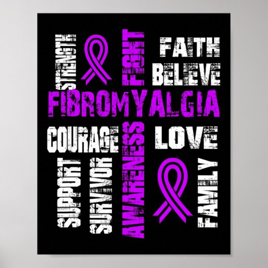 Geloof en bestrijd fibromyalgie poster (Voorkant)