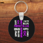 Geloof en bestrijd fibromyalgie sleutelhanger (Voorkant)