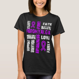 Geloof en bestrijd fibromyalgie t-shirt