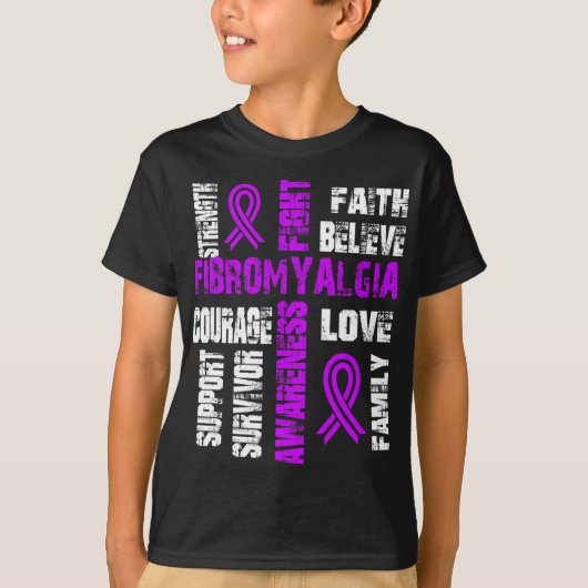 Geloof en bestrijd fibromyalgie t-shirt (Voorkant)