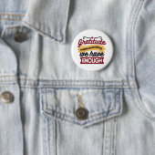 Geloof en Dankbaarheid Kunstwerk – Opbeurende Chri Ronde Button 5,7 Cm (In situ)