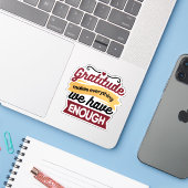 Geloof en Dankbaarheid Kunstwerk – Opbeurende Chri Sticker (Laptop met iPhone)