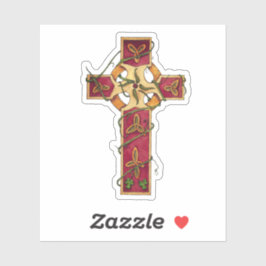 Geloof en erfgoed - Keltisch Kruis Sticker
