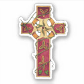 Geloof en erfgoed - Keltisch Kruis Sticker (Voorkant)