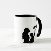 Geloof en familie Moeder Kind Verbinding met God Mok (Voorkant rechts)