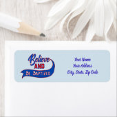 Geloof en gedoopt worden etiket (Insitu)