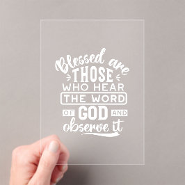 Geloof en Gehoorzaamheid – Inspirerende Schrift Acryl Uitnodigingen