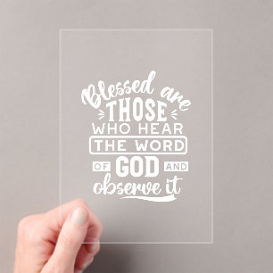 Geloof en Gehoorzaamheid – Inspirerende Schrift Acryl Uitnodigingen