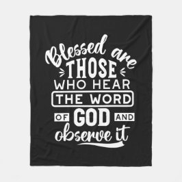 Geloof en Gehoorzaamheid – Inspirerende Schrift Fleece Deken