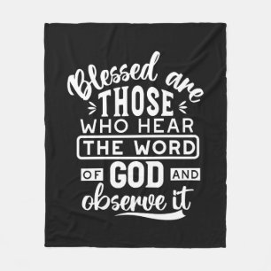 Geloof en Gehoorzaamheid – Inspirerende Schrift Fleece Deken