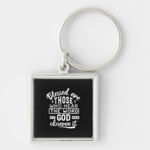 Geloof en Gehoorzaamheid – Inspirerende Schrift Sleutelhanger