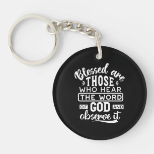 Geloof en Gehoorzaamheid – Inspirerende Schrift Sleutelhanger