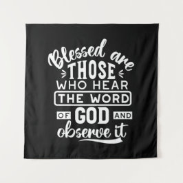 Geloof en Gehoorzaamheid – Inspirerende Schrift Wandkleed