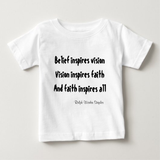 Geloof en geloof baby T-shirts (Voorkant)