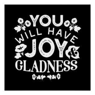 Geloof en Geluk – Quotes over Vreugde en Blijdscha Perfect Poster