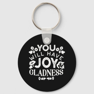 Geloof en Geluk – Quotes over Vreugde en Blijdscha Sleutelhanger