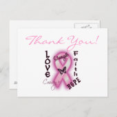 Geloof en hoop dank u briefkaart (Voorkant / Achterkant)