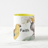 Geloof en hoop, heb geloof Yellow Parrot Religious Mok (Midden)