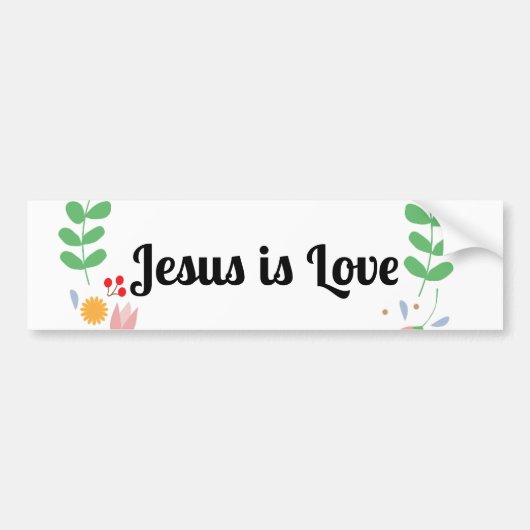 Geloof en hoop is liefde Bumpersticker (Voorkant)