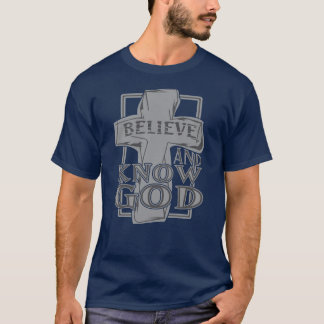 Geloof en Ken God Christelijk Kruis Gelovig Gesche T-shirt