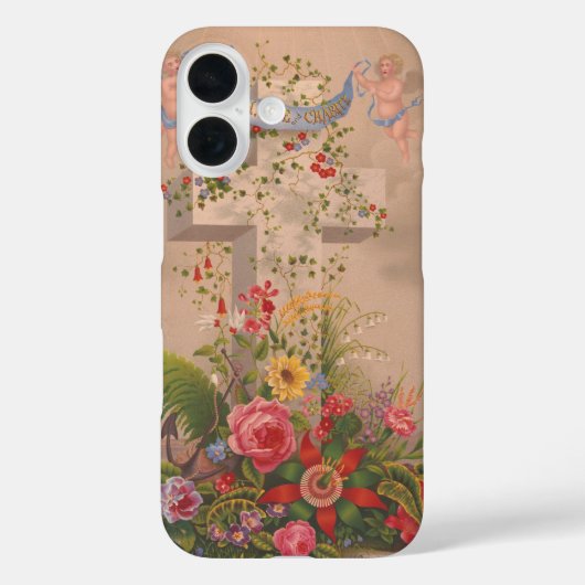 Geloof en liefde en bloemen Case-Mate iPhone case (Achterkant)