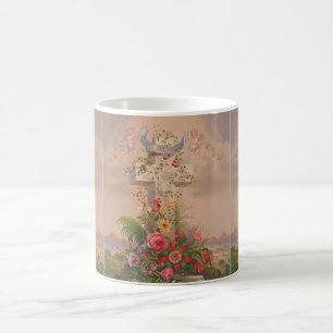 Geloof en liefde en bloemen koffiemok