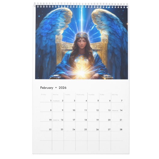 Geloof en sereniteit: Jezus en zijn engelen Kalender (Feb 2026)