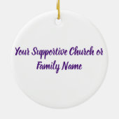 Geloof en trots hand in hand Rainbow Pride Cross Keramisch Ornament (Achterkant)