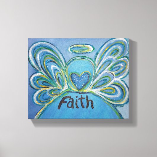 Geloof Engel Woord Kunst Verpakt Canvas (Voorkant)