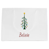 Geloof Evergreen Tree kerstcadeau Groot Cadeauzakje (Voorkant)