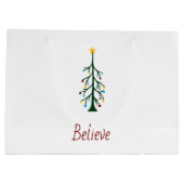 Geloof Evergreen Tree kerstcadeau Groot Cadeauzakje (Achterkant)