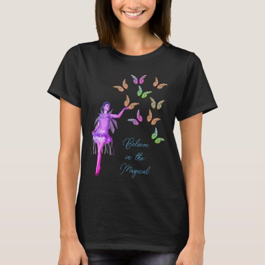 Geloof Fairy Butterflies Inspirerend T-shirt (Voorkant)