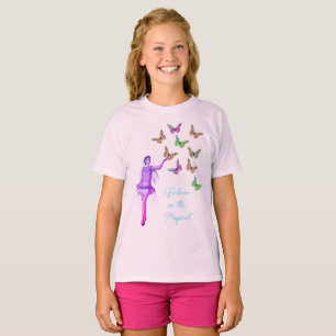 Geloof Fairy Butterflies Inspirerend T-shirt