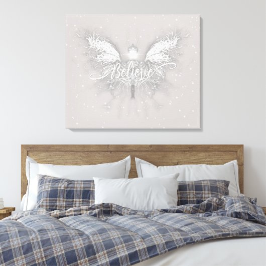 Geloof Fairy Starlight Fantasy Canvas Afdruk (Insitu (Slaapkamer))