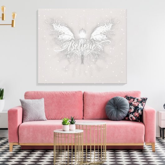 Geloof Fairy Starlight Fantasy Canvas Afdruk (Insitu (Woonkamer))
