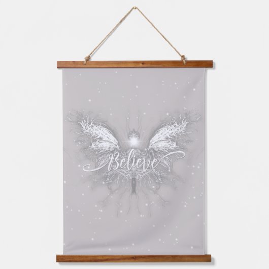 Geloof Fairy Starlight Fantasy Hangend Wandkleed (Voorkant)