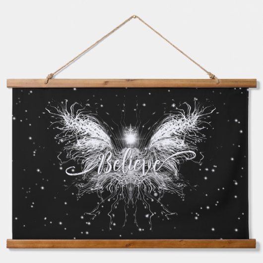 Geloof Fairy Starlight Fantasy Hangend Wandkleed (Voorkant)